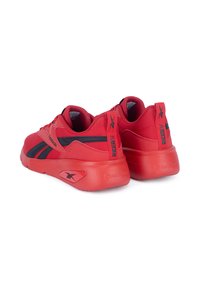 Sneakers rossi Reebok con tomaia in mesh e sintetico, accenti neri, colletto imbottito e ammortizzazione FuelFoam.