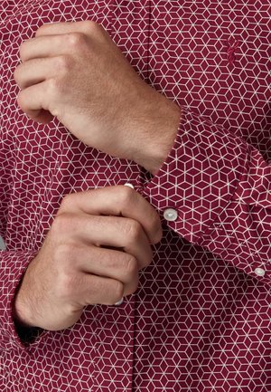 Next LONG SLEEVE  3 PACK - REGULAR FIT - Shirt - burgundy navy blue white printed
