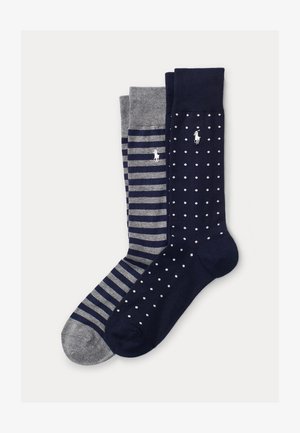 Polo Ralph Lauren DOT STRIPE SOCK 2 PACK - Sukat - navy,grey