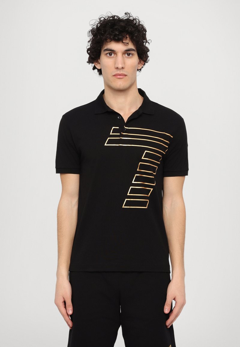 EA7 Emporio Armani - TRAIN GRAPHIC SERIES - Polo shirt - black/gold, Enlarge