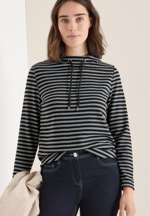 GESTREIFTES FUNNELNECK  - Longsleeve - grau
