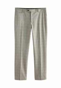 Next SLIM FIT TRIMMED CHECK - Uzvalka bikses - taupe brown