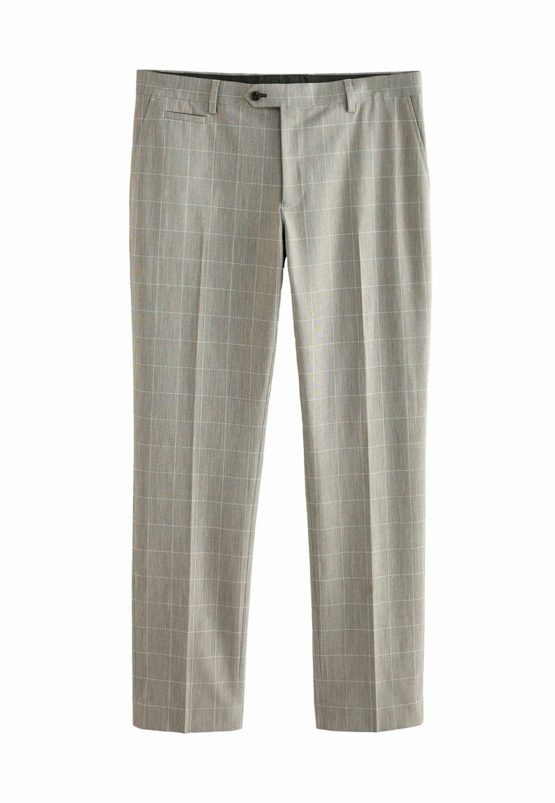Next SLIM FIT TRIMMED CHECK - Uzvalka bikses - taupe brown