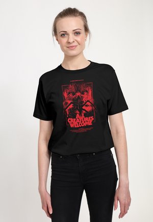 STRANGER THINGS ALL CREATURES WELCOME - T-Shirt print - black