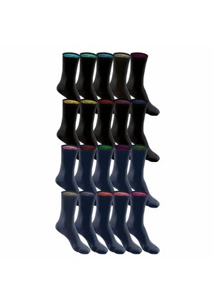 H.I.S UNISEX, 20 PAAR, GROSSPACKUNG, FREIZEIT  - Socks - schwarz   blau mix