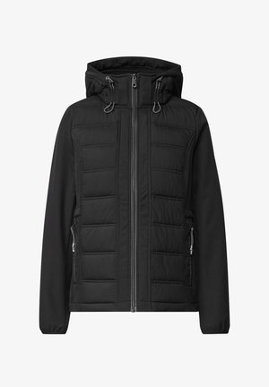 Street One, SOFTSHELJACKE MIT KAPUZE UND STEPPDETAILS - Veste mi-saison - black