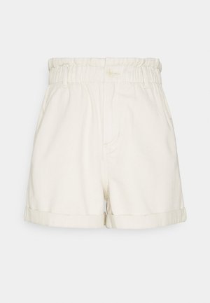 CONSTRUCTED PAPERBAG - Shorts di jeans - soft creme/beige