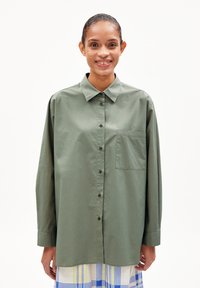 ARMEDANGELS EALGAA - Button-down blouse - grey green