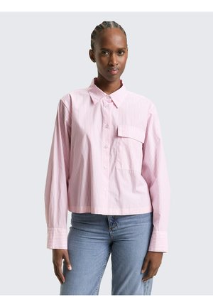 BOXY WITH DETAILS - Hemdbluse - soft mauve/white stripe