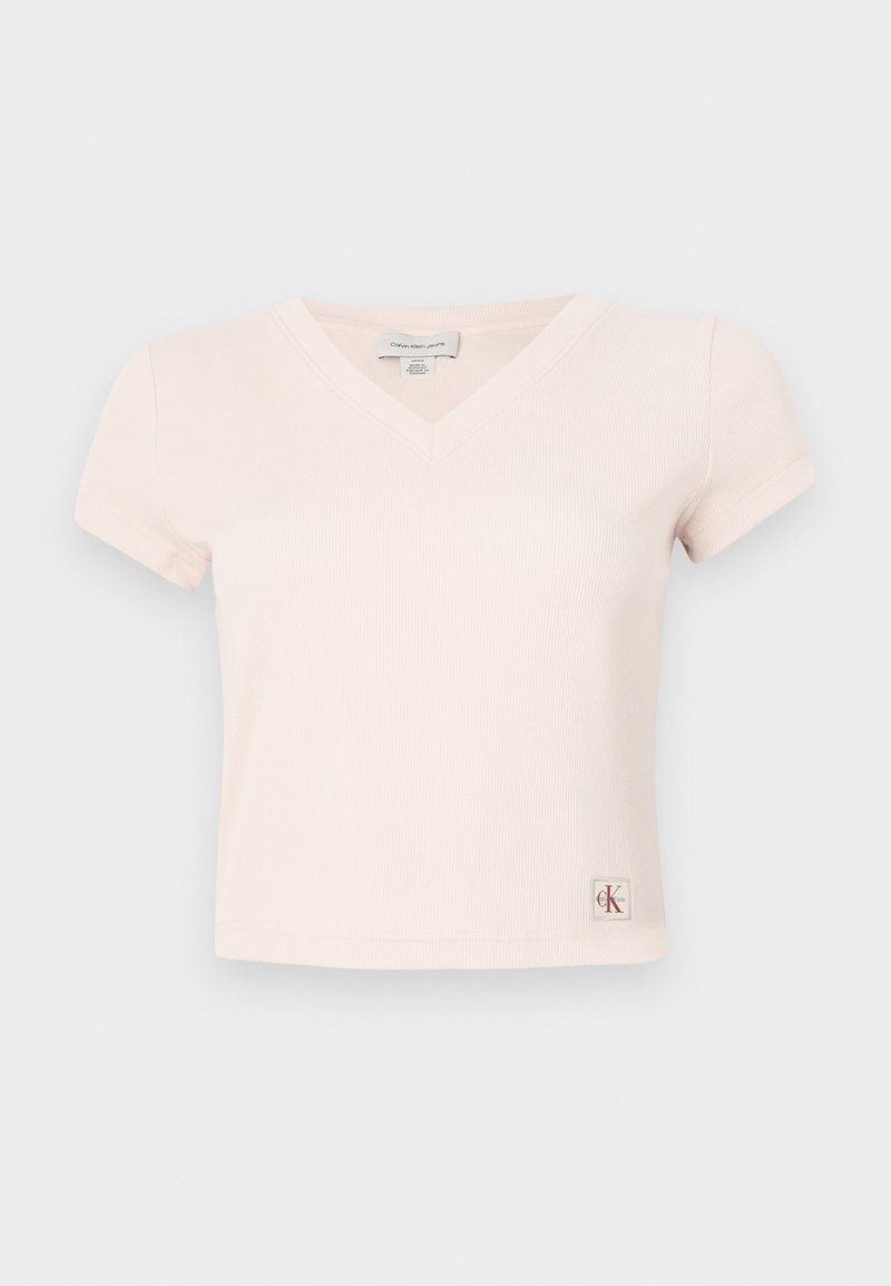 Calvin Klein Jeans T-shirt basic donkerroze Calvin Klein Jeans T-shirt basic donkerroze