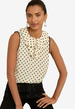 Love & Roses Blouse - white ecru spot print