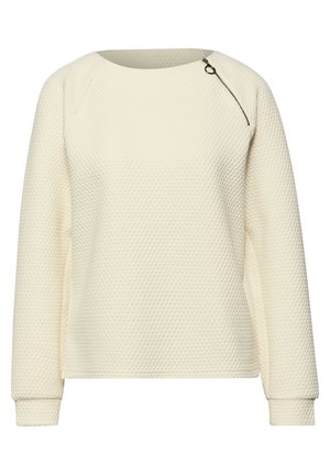 MIT ZIPPER - Strickpullover - beige