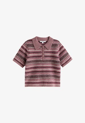 Next, Polo - pink fairisle