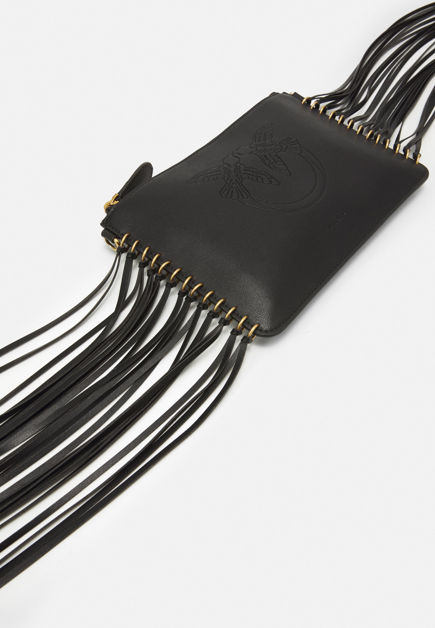 Pinko EXCLUSIVE LOVE POCHETTE + FRINGES - Clutch - black/negro - Zalando.es