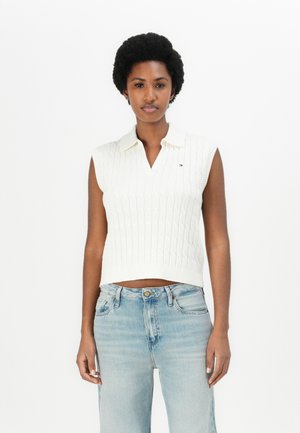 CABLE OPEN - Poloskjorter - ivory silk