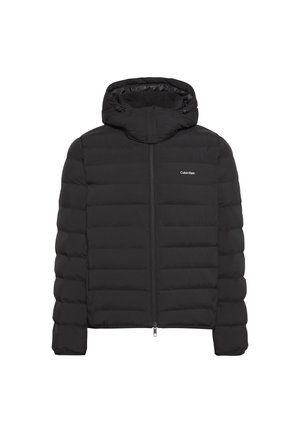 Calvin Klein, HOODED PUFFER - Giacca da mezza stagione - black