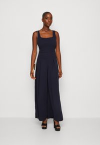 WAL G. RAIN WIDE LEG PLEAT - Mono - navy blue