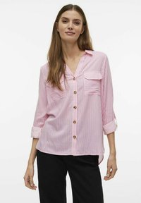 Vero Moda VMBUMPY L/S NEW NOOS - Nööpidega pluus - pink cosmos