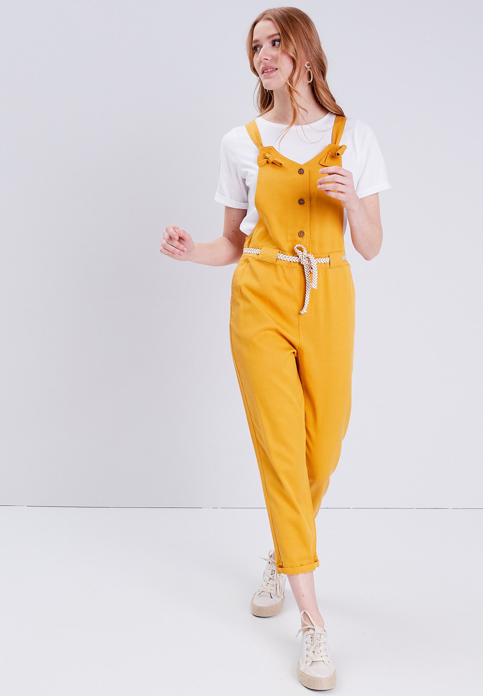 BONOBO Jeans Salopette - jaune moutarde/senape - Zalando.it