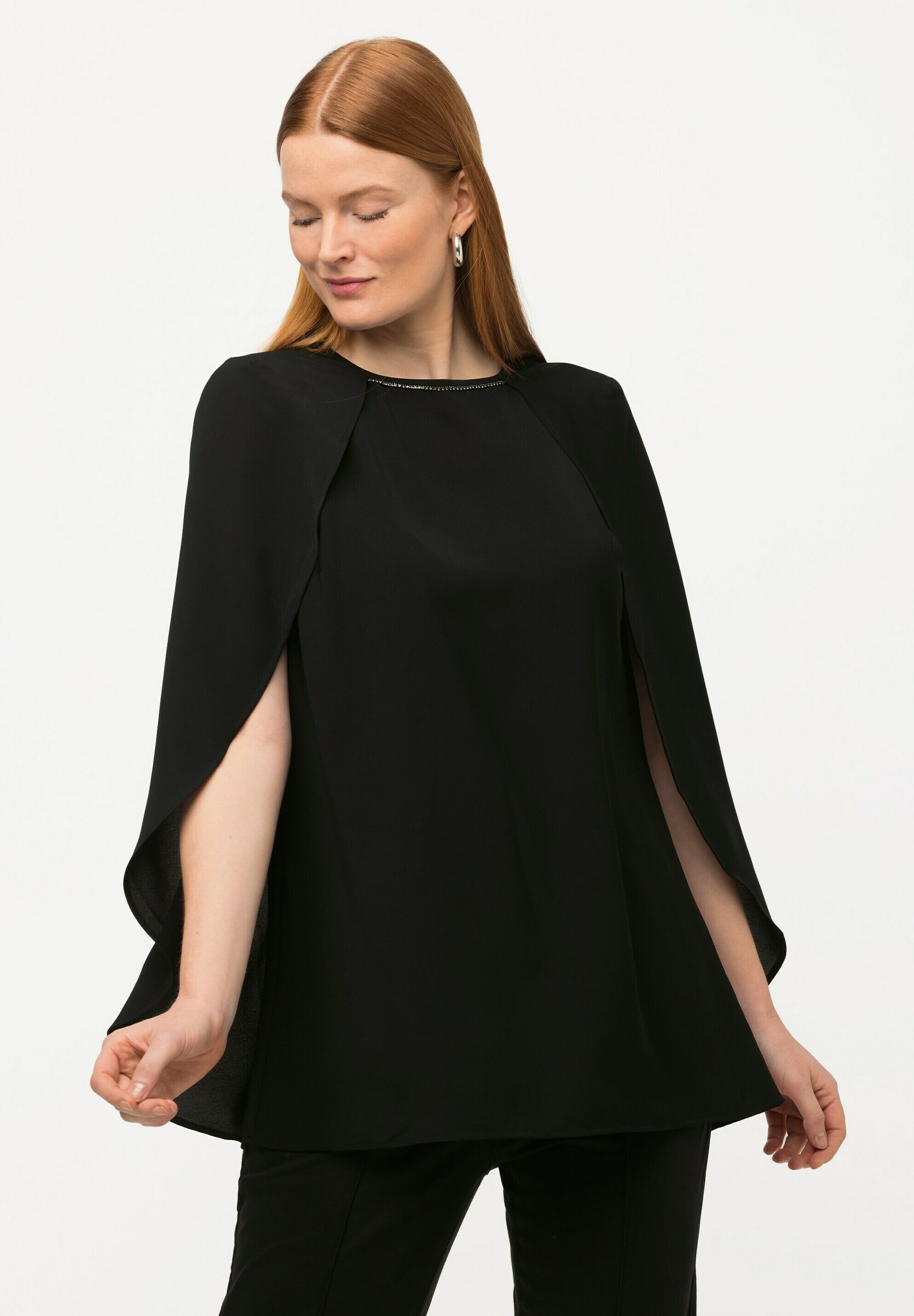 Veste En Mousseline Ulla Popken - Grandes Tailles, Col Bénitier, Manches Longues - Imprimé Tendance (Réf. 828523) - 5