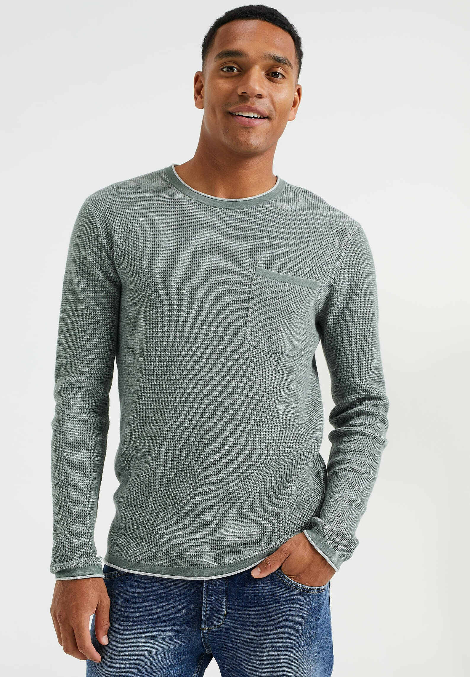 WE Fashion Jumper - sea green/evergreen - Zalando.de
