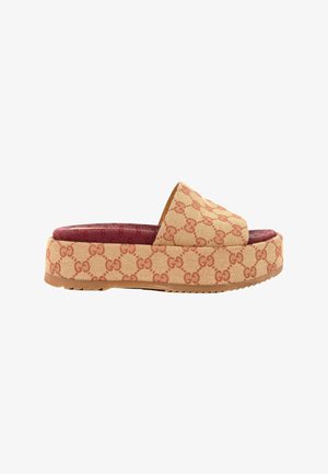 Gucci, CLOTH SANDALS BEIGE - Mules - beige
