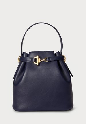 LEATHER MEDIUM BLAIKE BUCKET BAG - Kézitáska - refined navy