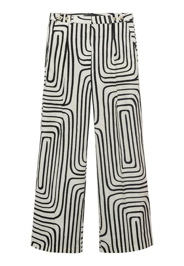 GEOMETRIC - Trousers - ecru3