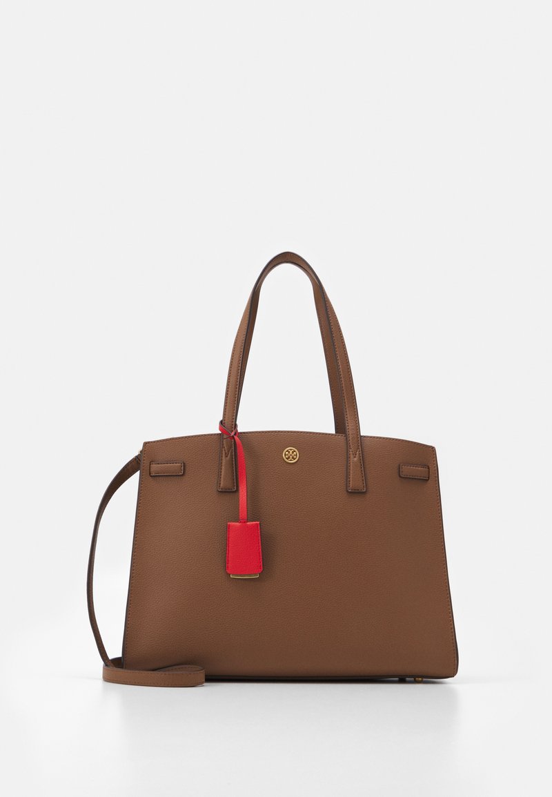 Tory Burch WALKER TRIPLE COMPARTMENT SATCHEL Handbag moose/brown