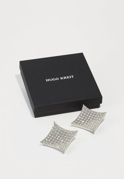 HUGO KREIT CHUNK EARRINGS LARGE - Auskari - pavé/silver-coloured