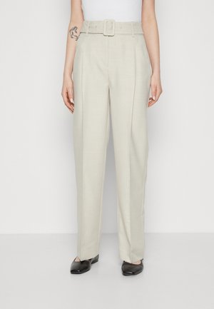 Vero Moda VMNANCY STRAIGHT BELT - Pantaloni - silver melange
