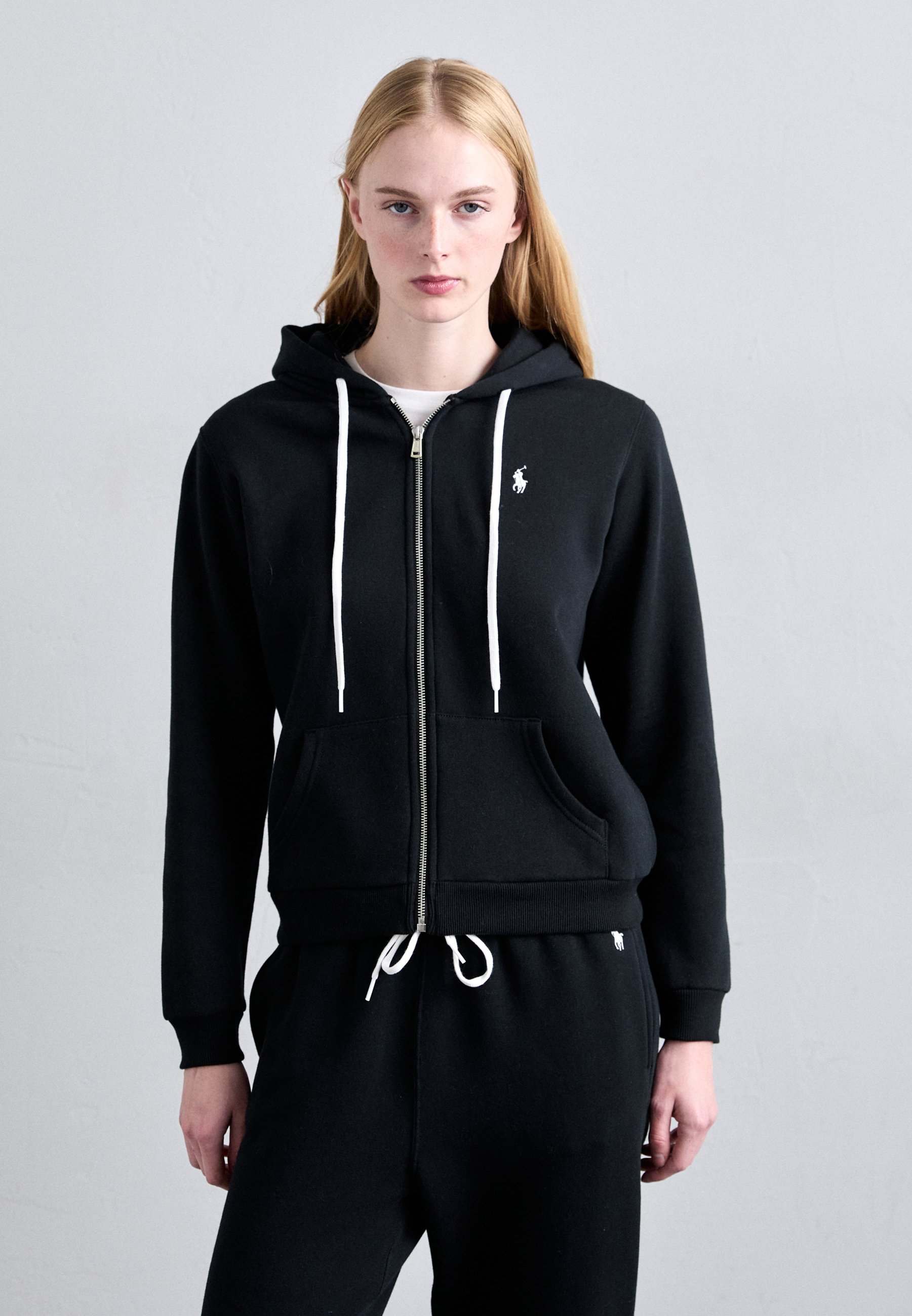 ZERDOCEAN Sweat à capuche zippé en coton pour femme grande taille, Noir, 1 x