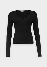 LABEL - Top s dlhým rukávom - black