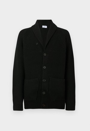 SHAWL COLLAR CARDIGAN - Chaqueta de punto - black
