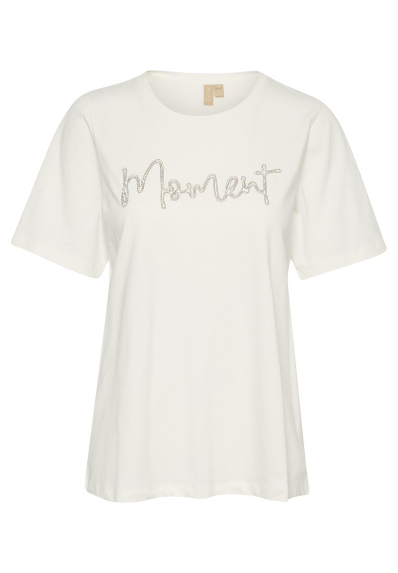 culture T-shirt print crème