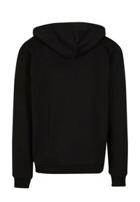 Zwarte hoodie, gemaakt van een katoenmix, met lange mouwen, ribgebreide manchetten en onderzoom, een soepele textuur en een minimalistisch ontwerp zonder logo's.