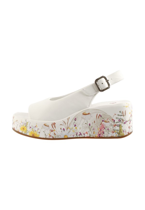 LOU - Plateausandalette - weiss   multi