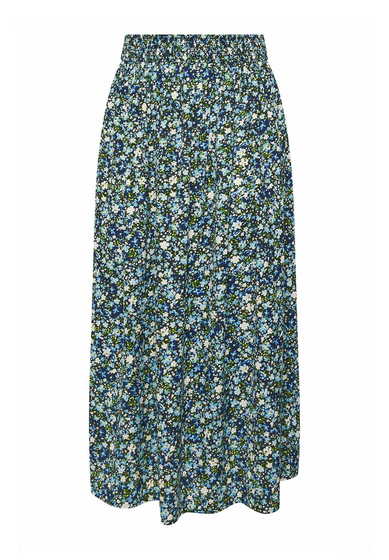 Jupe A-Line Marks And Spencer – Femme, Viscose Bleue à Fleurs, Taille 24