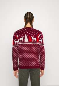 Denim Project XMAS DEER - Camisola - bordeaux