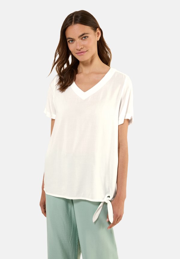 MIT KNOTEN - Bluse - weiß