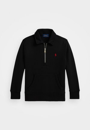 FLEECE QUARTER ZIP PULLOVER - Sudadera - black
