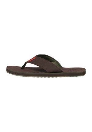 FLIP FLOPS - T-bar sandals - dark brown