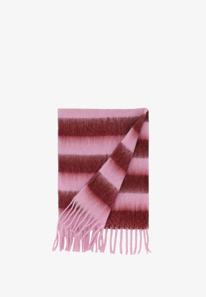 My Jewellery, SCARF PINK BURGUNDY STRIPE 220X40CM - Bufanda - pink