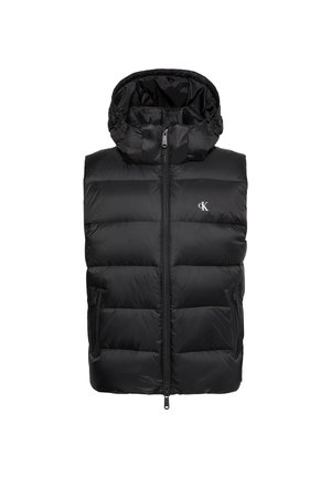 Calvin Klein Jeans, SVLS NYLON ZIP OFF HOOD DOWN PUF - Veste sans manches - black