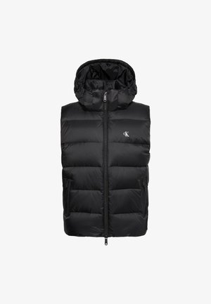 Calvin Klein Jeans, SVLS NYLON ZIP OFF HOOD DOWN PUF - Veste sans manches - black