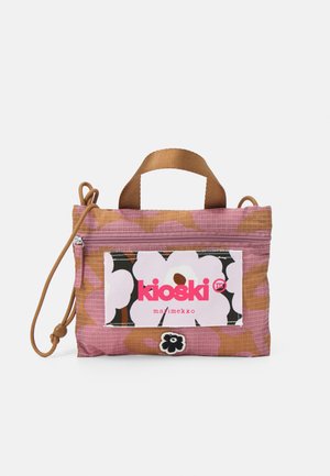 FUNNY CROSS POCKET UNIKKO BAG - Taška s příčným popruhem - dark green/pink/brown