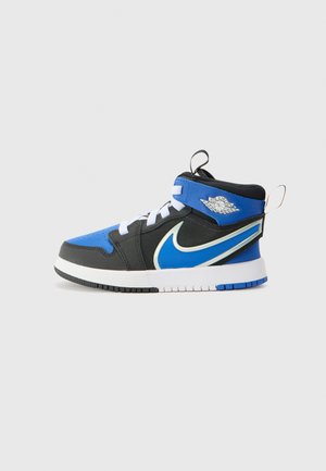 JORDAN 1 MID UNISEX - Höga sneakers - black/game royal/silver-coloured