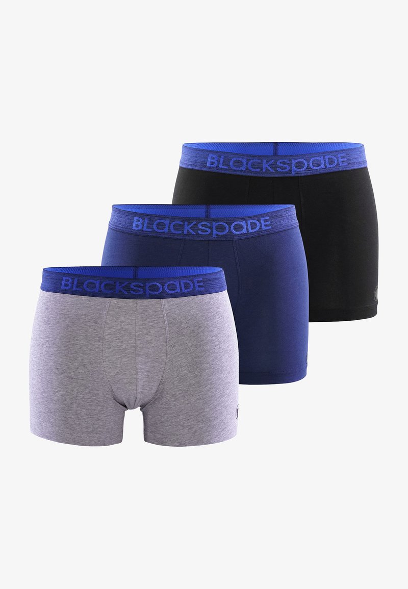 Blackspade 3 PACK MODERN BASICS - Boxer Briefs - grau meliert navy schwarz