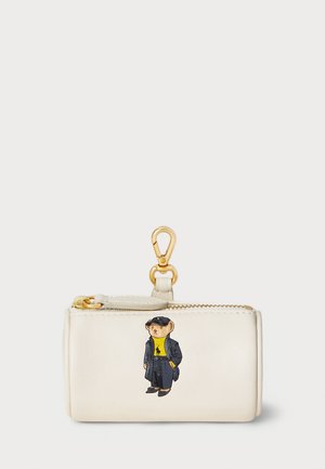 POLO BEAR LEATHER CYLINDER COIN POUCH - Portofel - ivory