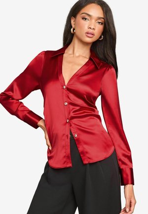 Lipsy RUCHED SIDE THROUGH - REGULAR FIT - Košilová halenka  - red